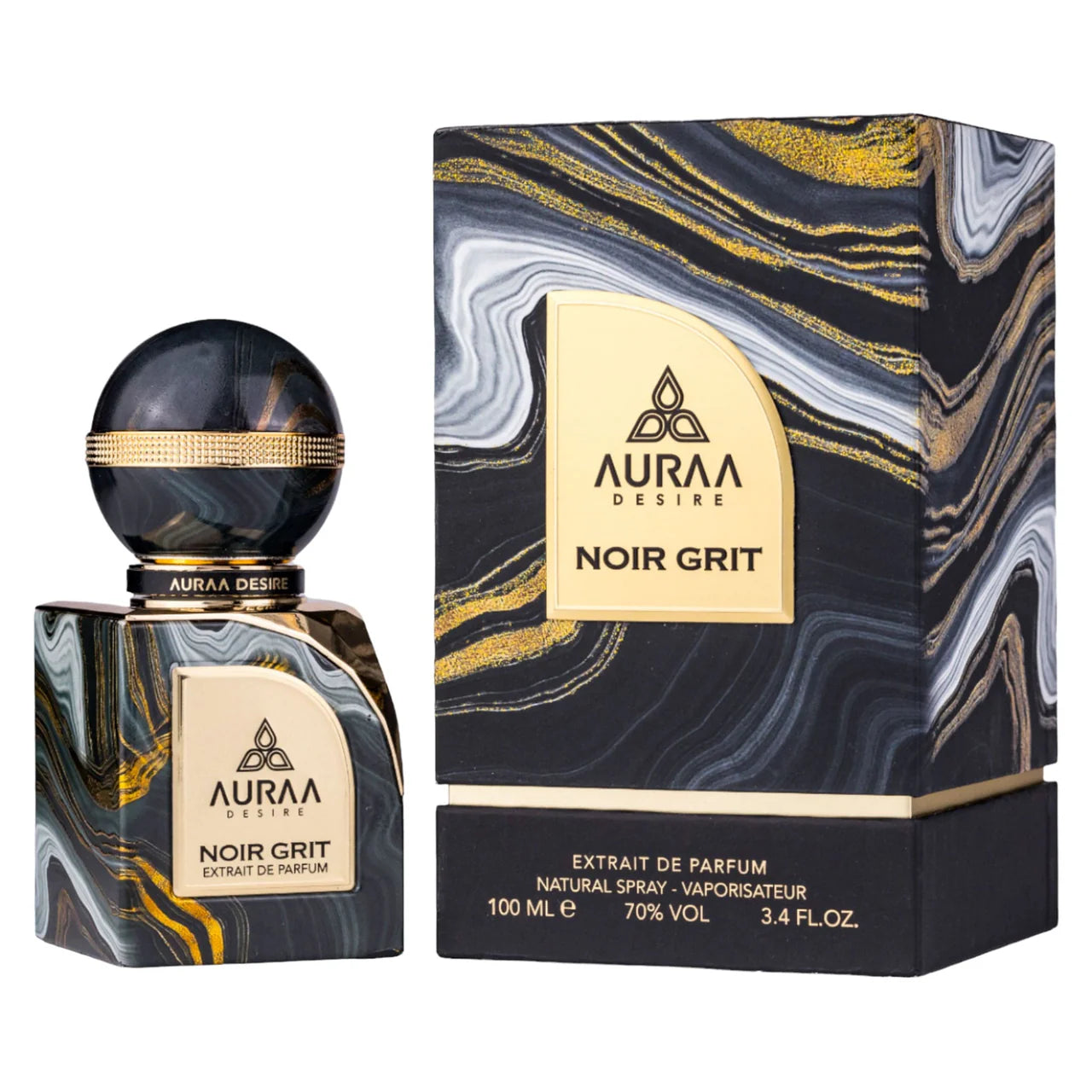 Noir Grit by Auraa Desire - Extrait de Parfum Unisex - 100 ml